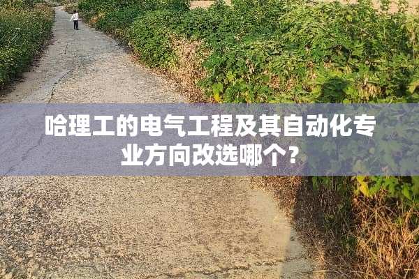 哈理工的电气工程及其自动化专业方向改选哪个？