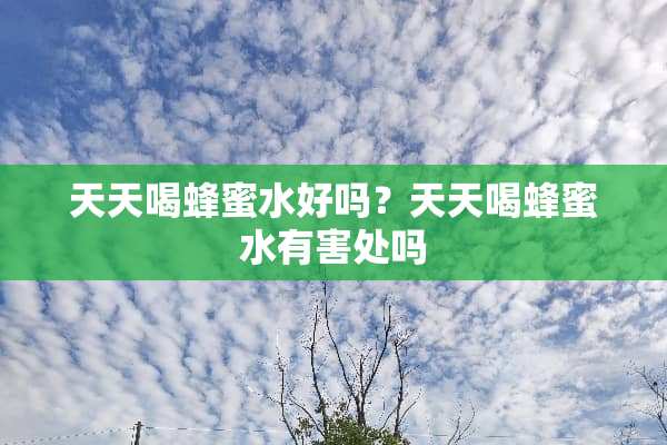 天天喝蜂蜜水好吗？天天喝蜂蜜水有害处吗