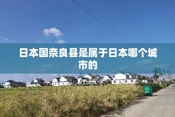 日本国奈良县是属于日本哪个城市的