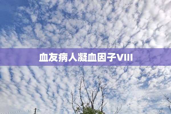 血友病人凝血因子VIII