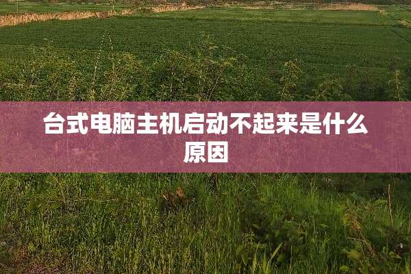 台式电脑主机启动不起来是什么原因