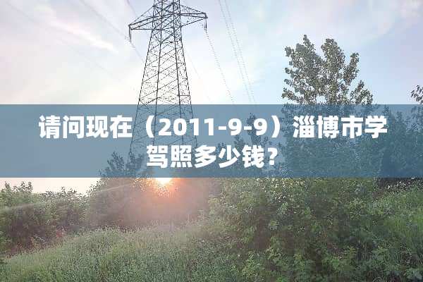 请问现在（2011-9-9）淄博市学驾照多少钱？