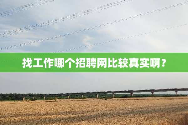 找工作哪个招聘网比较真实啊？