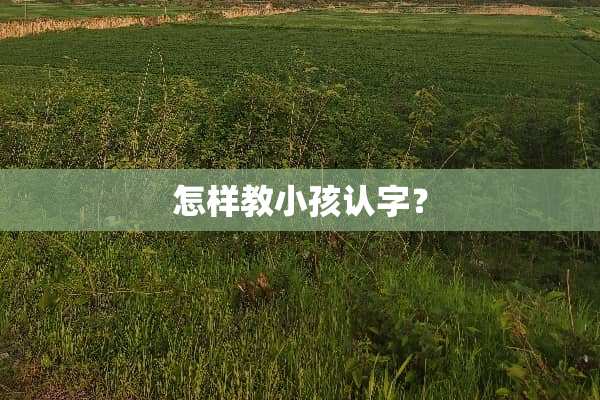 怎样教小孩认字？