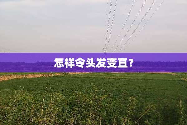 怎样令头发变直？