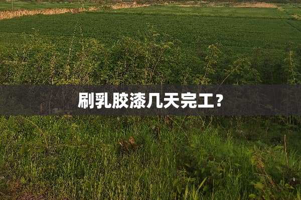 刷*胶漆几天完工？