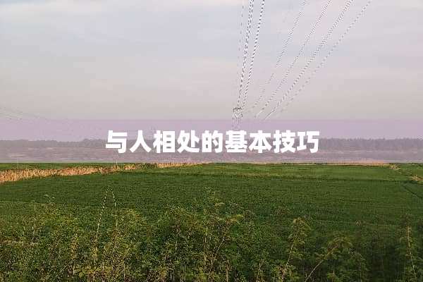 与人相处的基本技巧