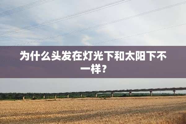 为什么头发在灯光下和太阳下不一样？