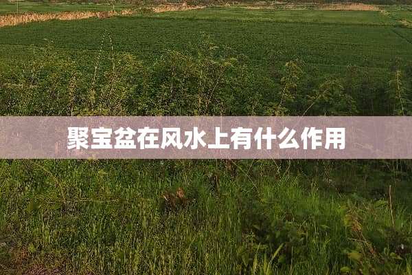 聚宝盆在风水上有什么作用