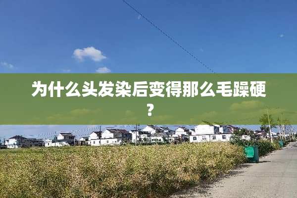 为什么头发染后变得那么毛躁硬？