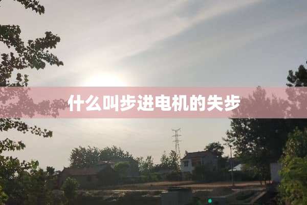 什么叫步进电机的失步