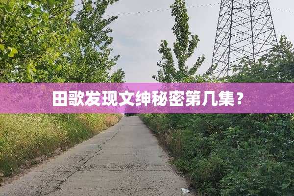田歌发现文绅秘密第几集？