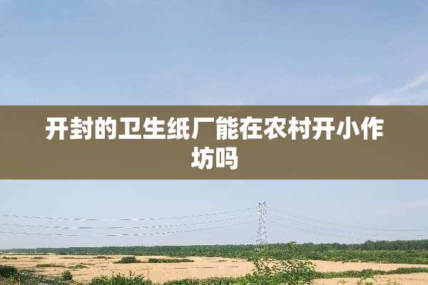 开封的卫生纸厂能在农村开小作坊吗