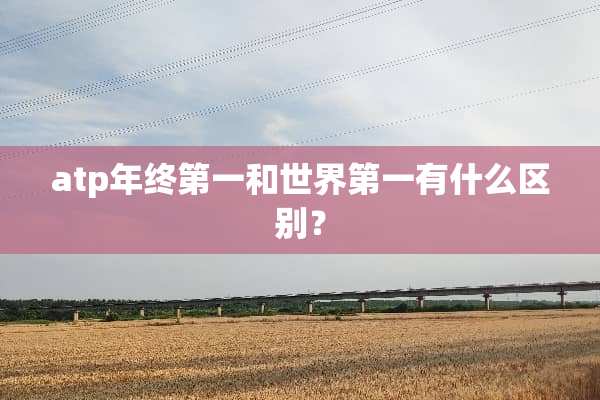atp年终第一和世界第一有什么区别？