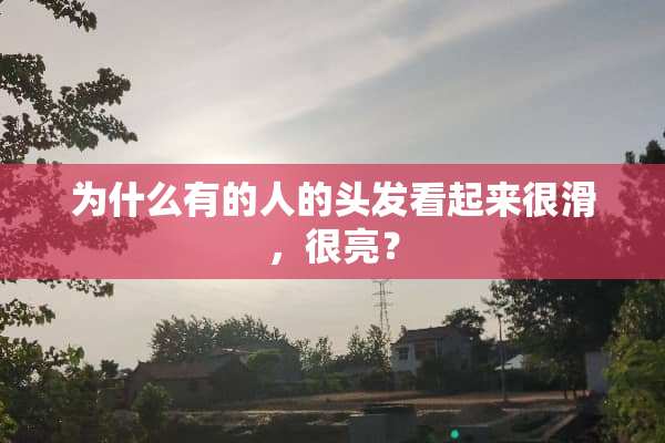 为什么有的人的头发看起来很滑，很亮？
