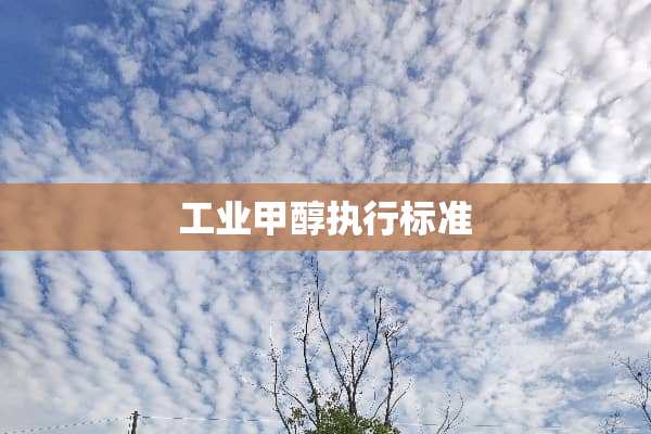 工业甲醇执行标准