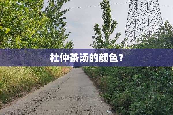 杜仲茶汤的颜色？