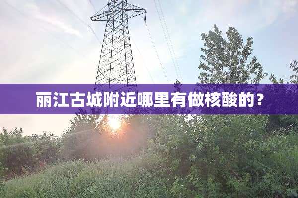 丽江古城附近哪里有做核酸的？