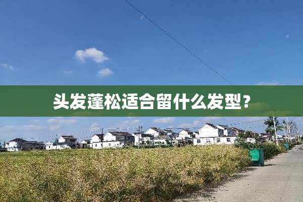 头发蓬松适合留什么发型？