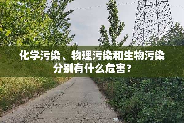 化学污染、物理污染和生物污染分别有什么危害？