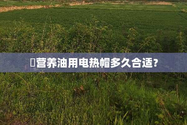 焗营养油用电热帽多久合适？
