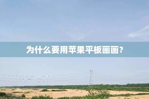 为什么要用苹果平板画画？
