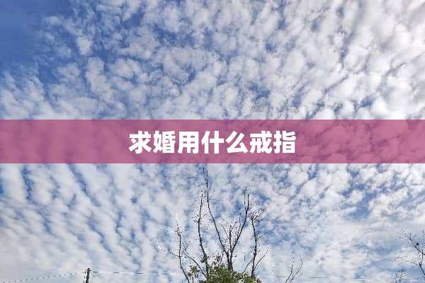 求婚用什么戒指