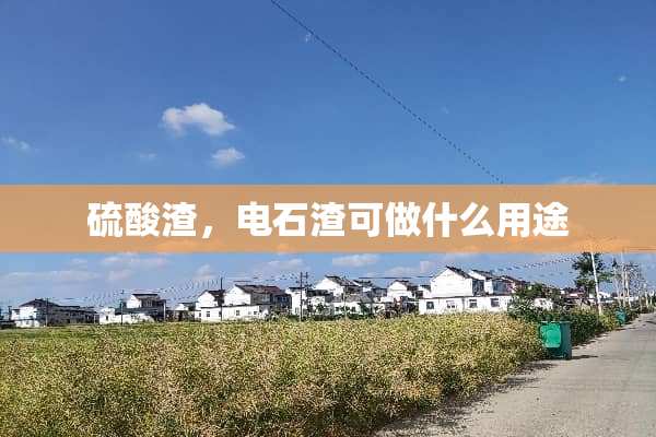 硫酸渣，电石渣可做什么用途
