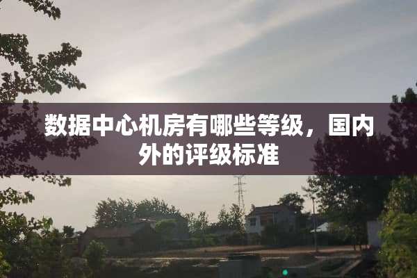 数据中心机房有哪些等级，国内外的评级标准