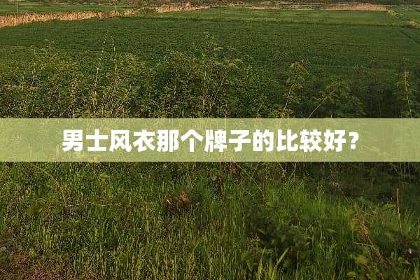 男士风衣那个牌子的比较好？