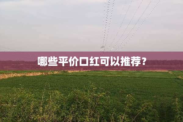 哪些平价口红可以推荐？