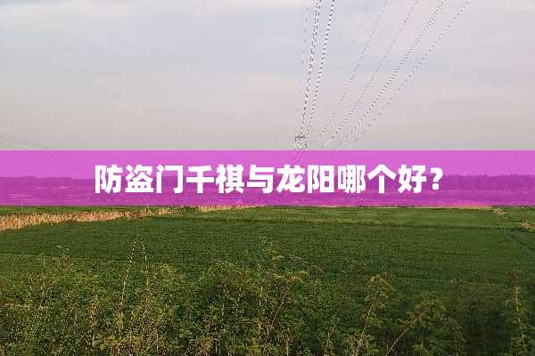 防盗门千祺与龙阳哪个好？