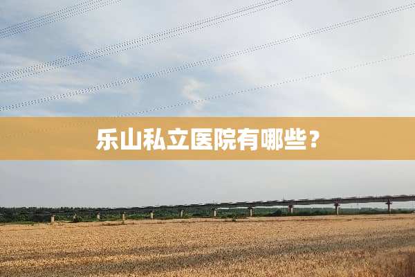 乐山私立医院有哪些？