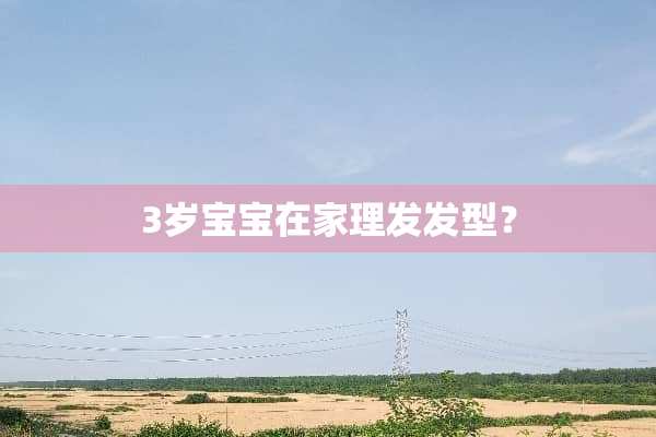 3岁宝宝在家理发发型？