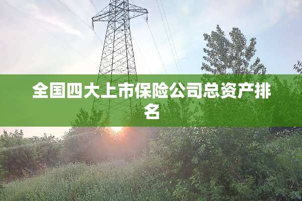 全国四大上市保险公司总资产排名