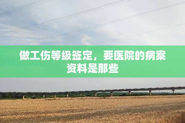 做工伤等级签定，要医院的病案资料是那些