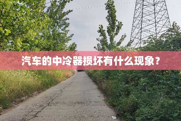 汽车的中冷器损坏有什么现象？