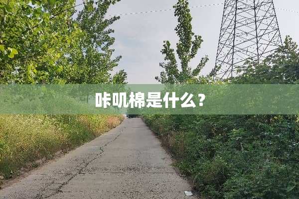 咔叽棉是什么？