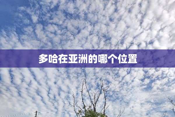 多哈在亚洲的哪个位置