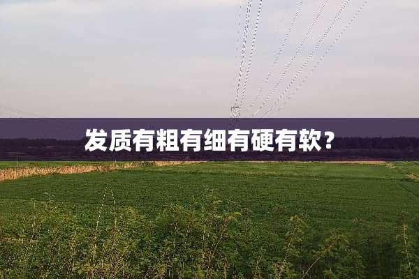 发质有粗有细有硬有软？