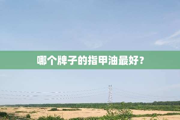 哪个牌子的指甲油最好？