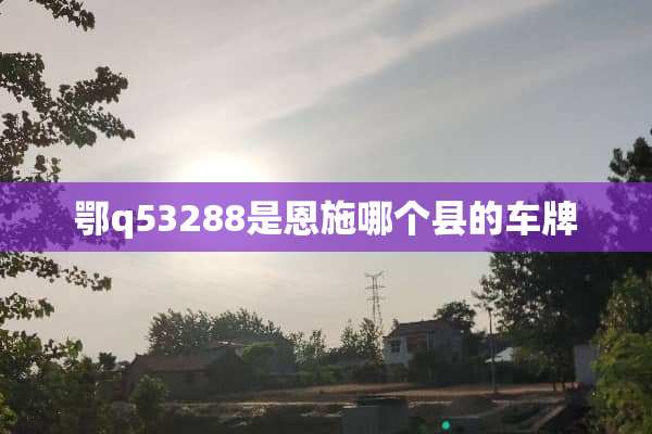 鄂q53288是恩施哪个县的车牌