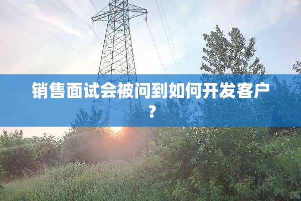 销售面试会被问到如何开发客户？