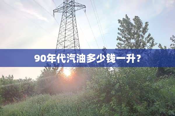 90年代汽油多少钱一升？