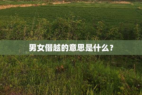 男女僭越的意思是什么？