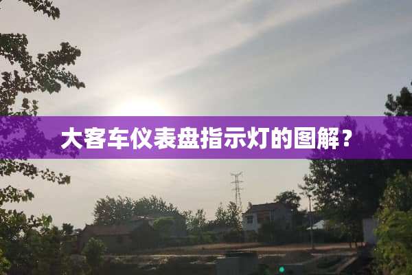 大客车仪表盘指示灯的图解？