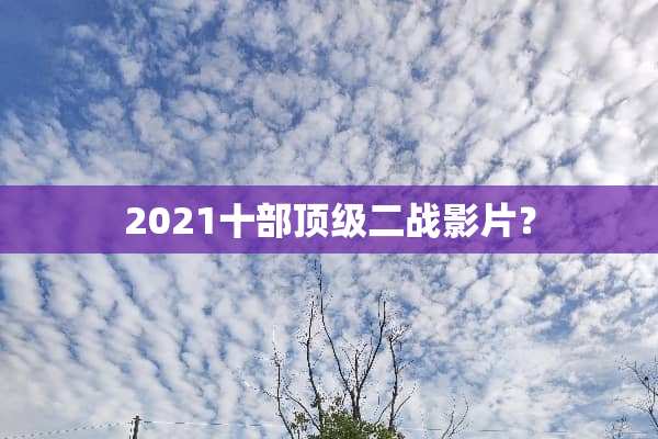2021十部**二战影片？