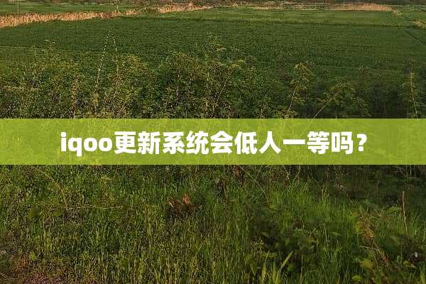 iqoo更新系统会低人一等吗？