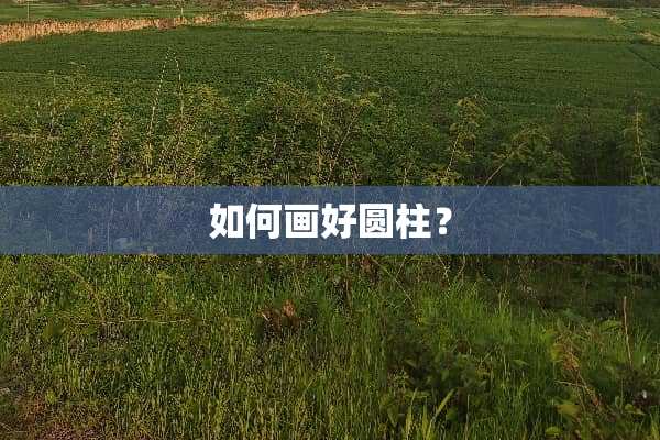 如何画好圆柱？