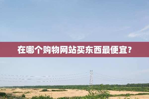 在哪个购物网站买东西最便宜？